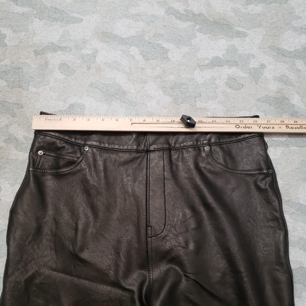 Spanx Pants Womens XL Brown Faux Leather Pockets - Picture 3 of 11